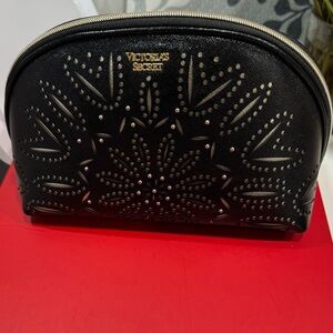 Victoria's Secret Black and Gold Studded Cosmetic Bag